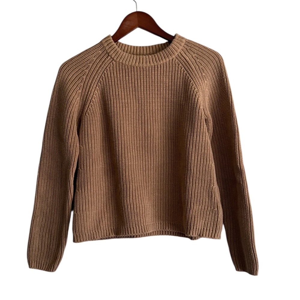 Quince Organic Cotton Fisherman Crew Sweater Sz S - Picture 2 of 5